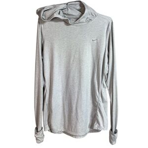 NIKE Running Hooded Shirt Gray